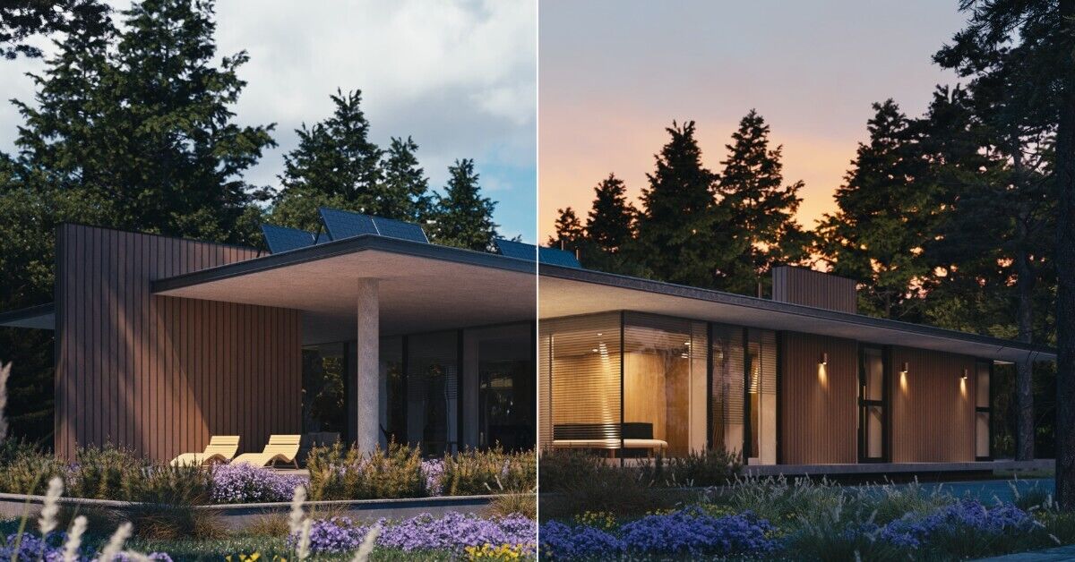 Casa de verão: antes e depois – combinação de estilos