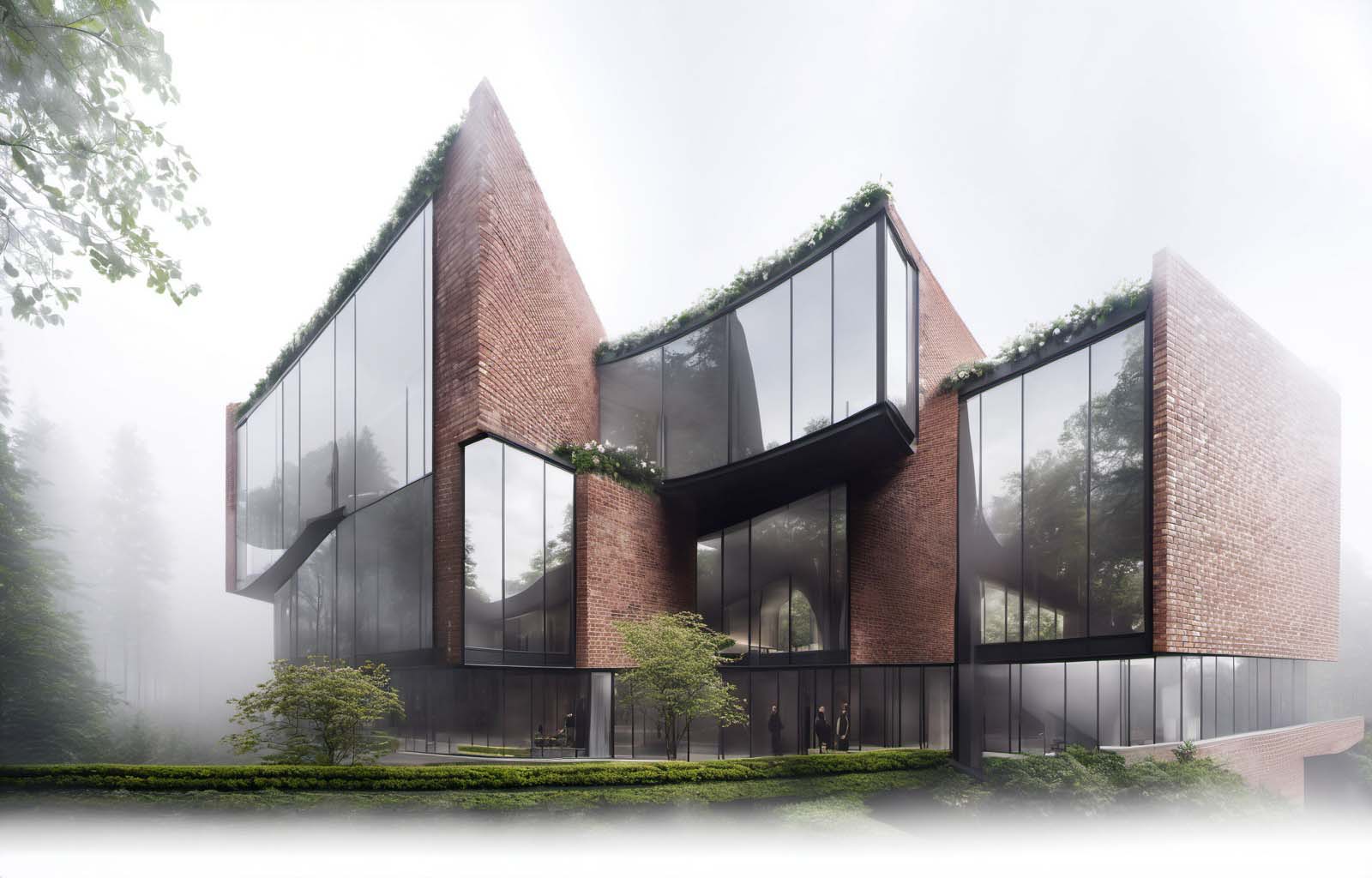Photorealistic-rendering-of-brick-building-in-style-of-Zaha-Hadid