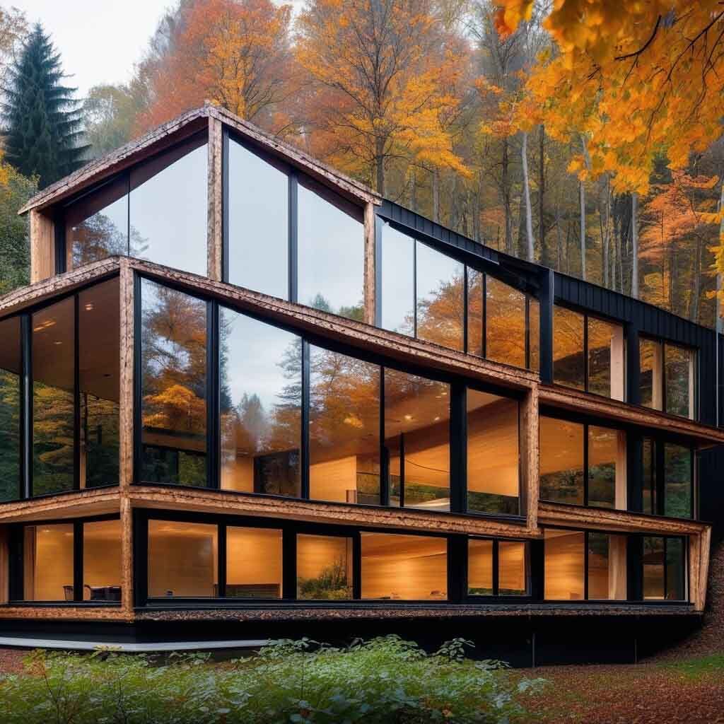 modern-design-with-large-windows--timber-building--during-autumn-1