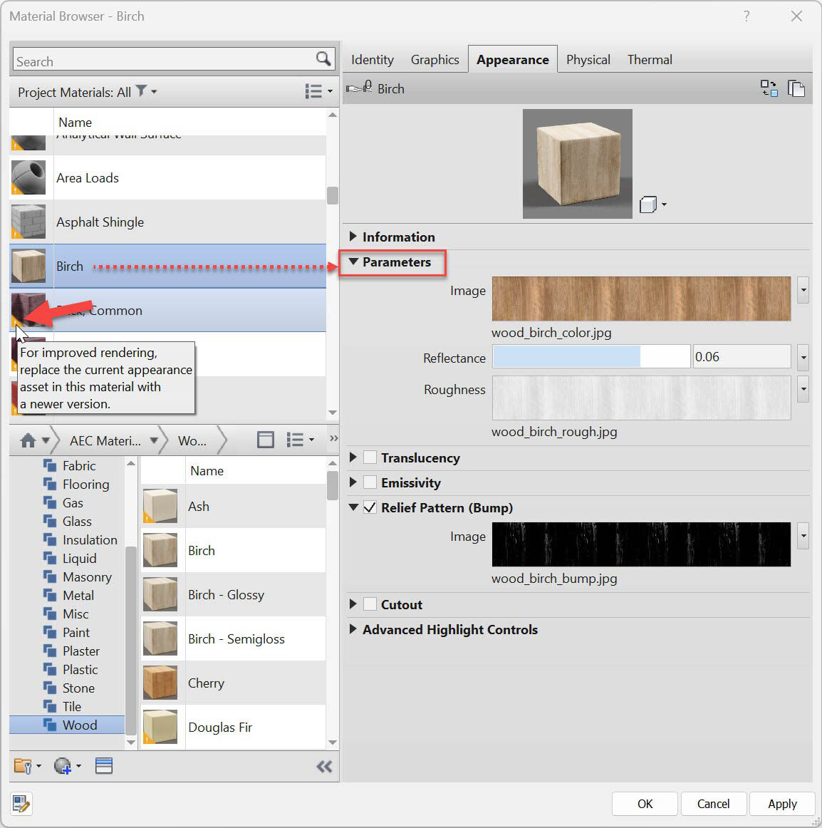 Revit 高级材质