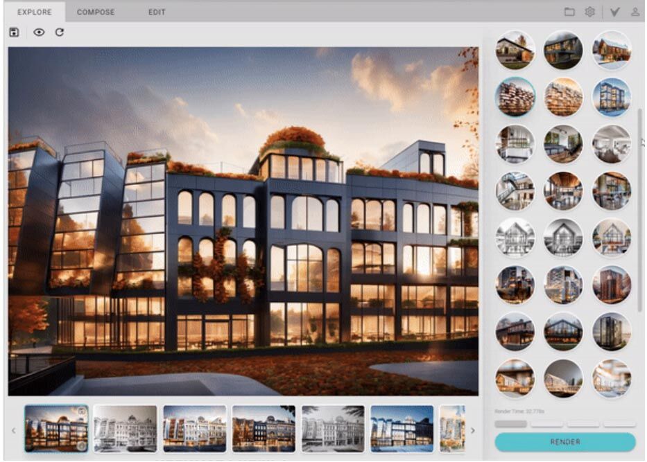Out-of-the-box presents styles and visual effects in Veras