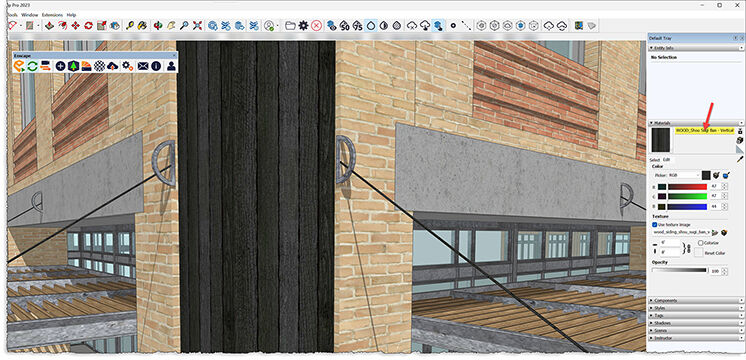 SketchUp with Imported Material