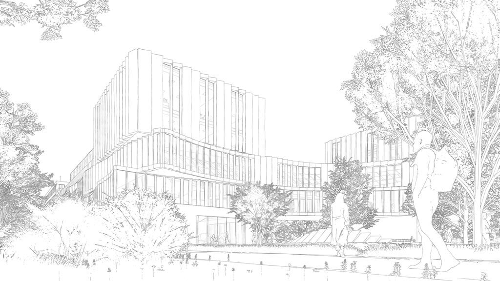 Enscape 在 Sketch 模式下模拟铅笔的建筑物外部渲染